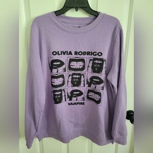 Olivia Rodrigo Vampire Sweatshirt XXL Purple Lavender Sweater Shirt 2024 Merch